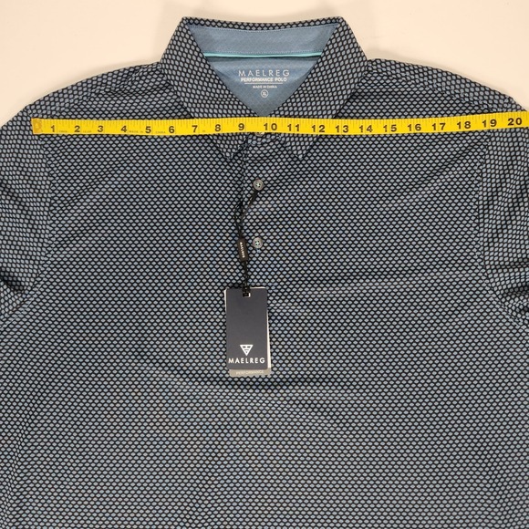 NWT Maelreg Performance Polo Blue Men's XL Moisture Wicking Sun Smart Stretch - Picture 10 of 12